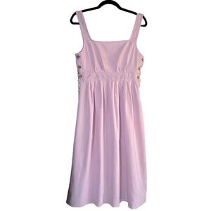 a.n.a Sleeveless Apron Midi Dress / Sundress - Pink​​​​​​​​​​​​​​​​​​​​​​​​​